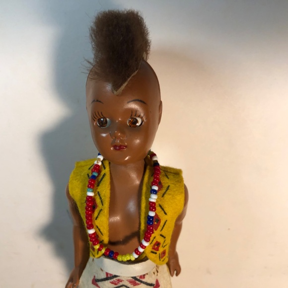 1950s Native American Doll W/Mohawk sleepy eyes 👀 - Picture 9 of 13